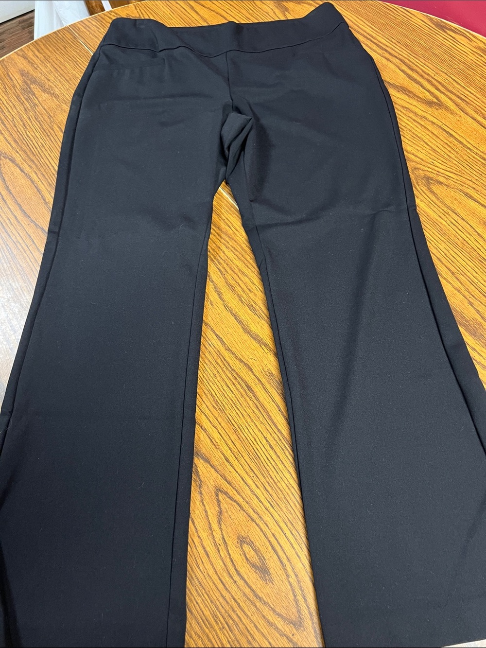 Bespoke Black Pull-On Flare Pants